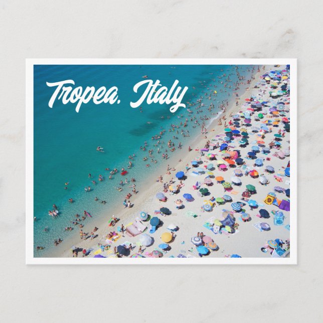 Tropea Italien Aerial Beach Photo Postcard Vykort (Framsida)