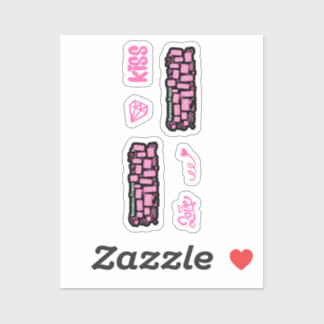 Tropes Shock rosa Pack för Romantik Bok Klistermärken