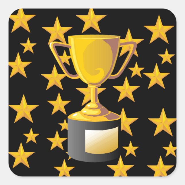 TROPHIES FYRKANTIGT KLISTERMÄRKE (Framsida)