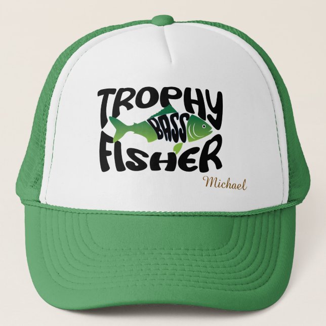 Trophy Bass Fisher Customizable Keps (Framsida)