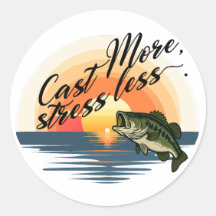 Trophy Bass Fiske Grafik Kasta mer, stressa mindre