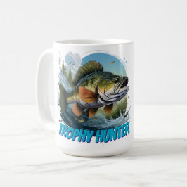Trophy Bass Hunter Customizable Kaffemugg