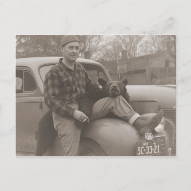 Trophy Bear Hunter Vykort (Framsida)