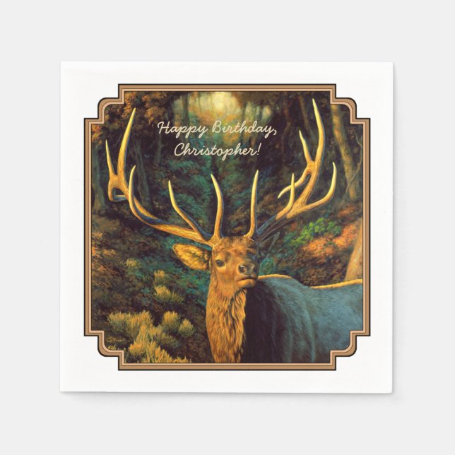 Trophy Bull Elk in Autumn Pappersservett (Framsidan)