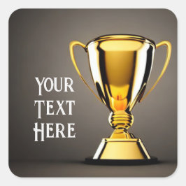 Trophy Classic Round Sticker Fyrkantigt Klistermärke