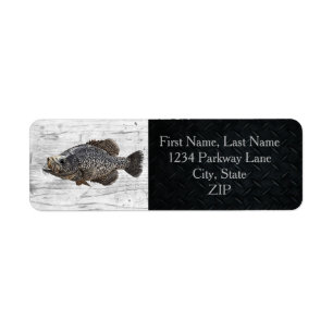 Trophy Crappie Fishing Returetiketters Returadress Etikett