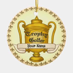 Trophy Golfer golf Julgransprydnad Keramik