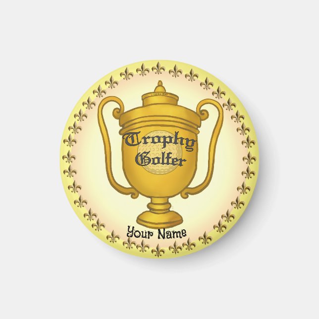 Trophy Golfer golf Magnet (Framsidan)