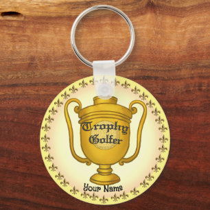 Trophy Golfer golf Nyckelring