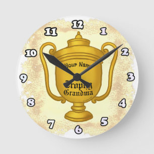 Trophy Grandma Rund Klocka