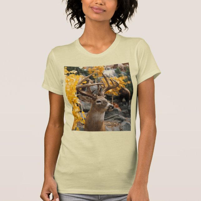Trophy Hjort Ceramic Tile T Shirt (Framsida)