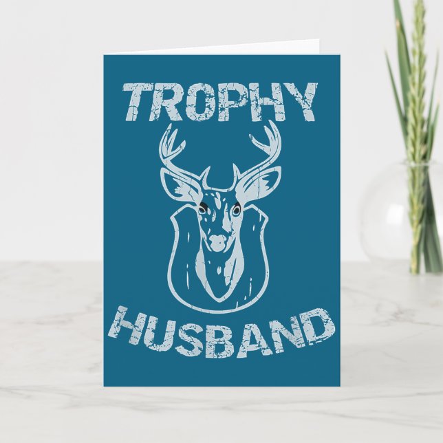 Trophy Husband Buck Herr Illustration Kort (Framsida)