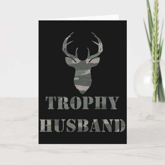 Trophy Husband Funny Mens Gift T Shirt  Kort (Framsida)