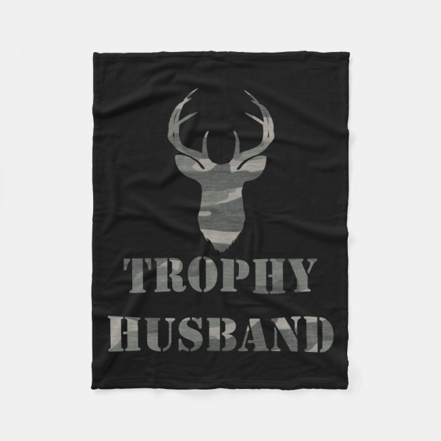 Trophy Husband Rolig Herrpresent T Shirt  Fleecefilt (Framsidan)