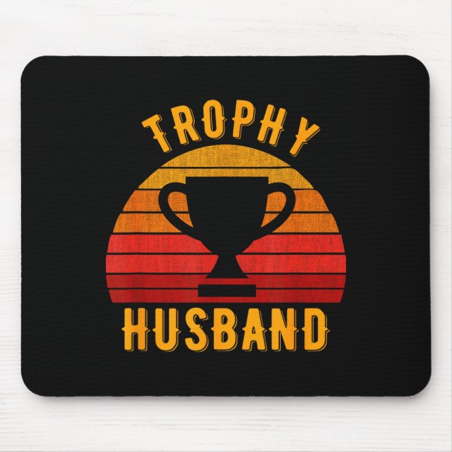 Trophy Make Husbands Roligt Design För Illustratio Musmatta (Framsidan)