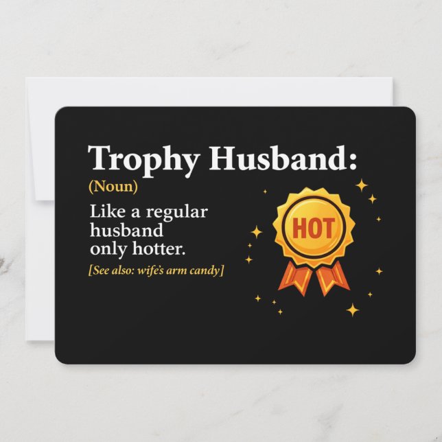Trophy Make Husbands Världens Bästa Make 1:a Plats Inbjudningar (Framsida)