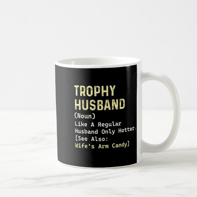 Trophy Man Definition Äkta Makt Grafik Kaffemugg (Höger)