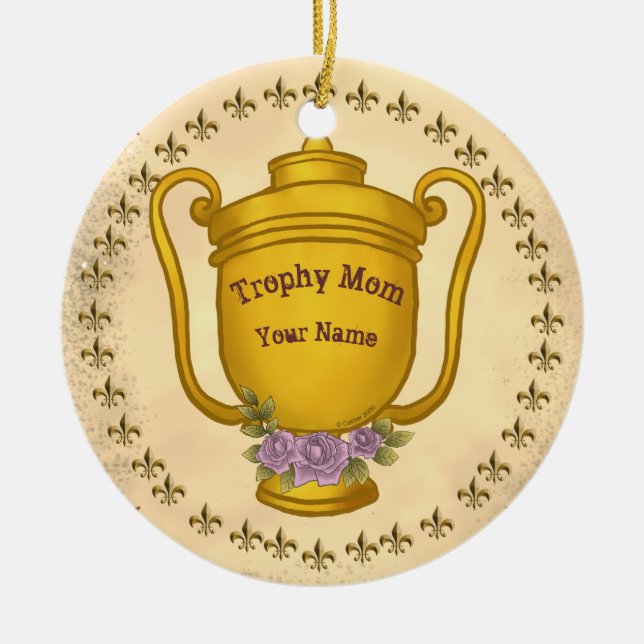 Trophy Mom   Julgransprydnad Keramik (Framsidan)