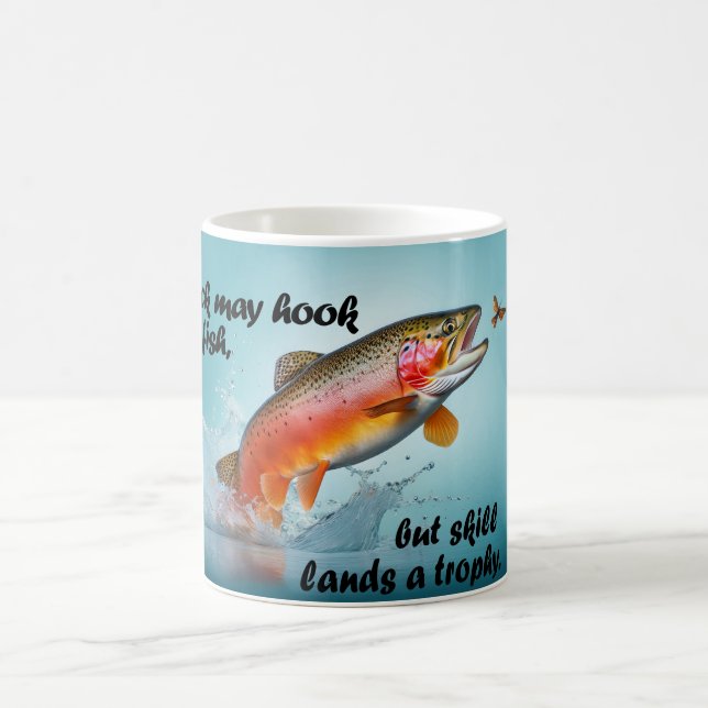 Trophy Rainbow Trout som kommer från Vatten Kaffemugg (Center)
