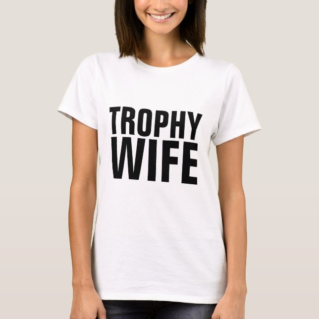 TROPHY WIFE BRÖLLOP BRIDE T-SHIRTS (Framsida)