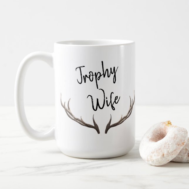 Trophy Wife Horns roligt Kaffemugg (Med munk)