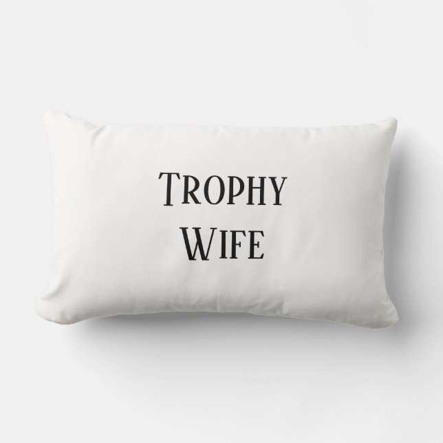 Trophy Wife jul Gift Helgdag Gift Pillow Lumbarkudde (Framsida)