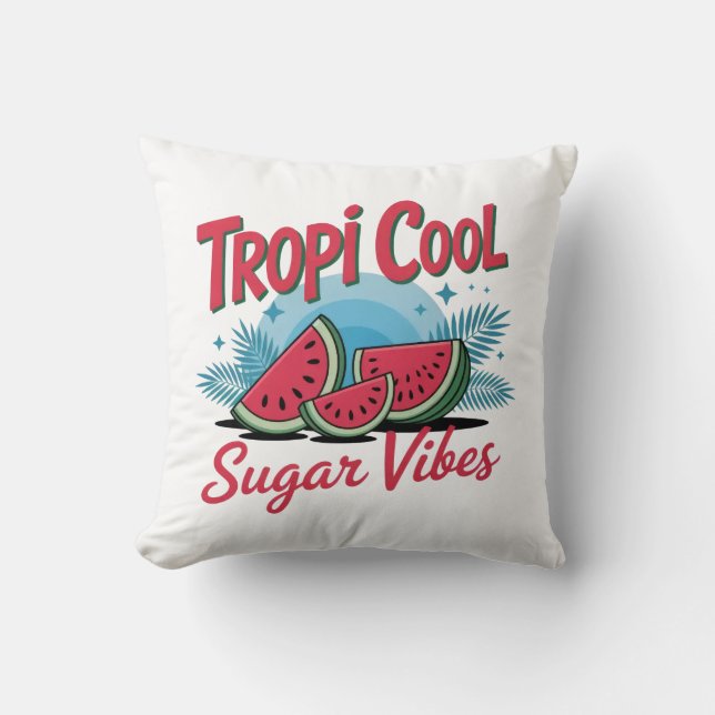 Tropi Cool Sugar Vibes  Kudde (Framsida)