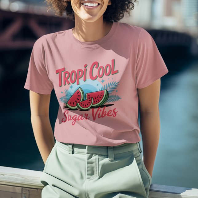 Tropi Cool Sugar Vibes  T Shirt (Tropi Cool Sugar Vibes Tri-Blend Shirt)