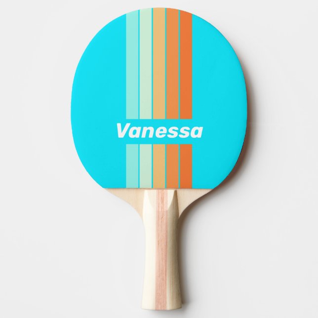 Tropic Splash Pin Randig med Namn Pingisracket (Framsidan)