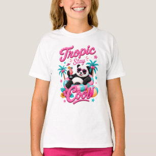 Tropic Stay Cool Panda Tropisk flick-T-shirt T Shirt