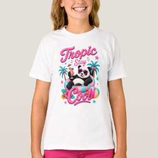 Tropic Stay Cool Panda Tropisk flick-T-shirt T Shirt