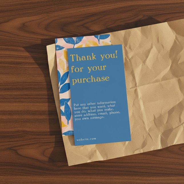 Tropica lithograph botanical Tack Packation Tilläggskort (Tropica lithograph botanical Thank You Packaging Enclosure Card.)