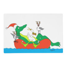 Tropical Alligator Holday Bordstablett