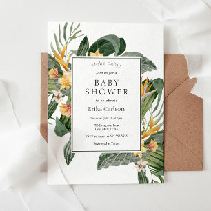 Tropical Aloha Baby Shower-inbjudan Inbjudningar