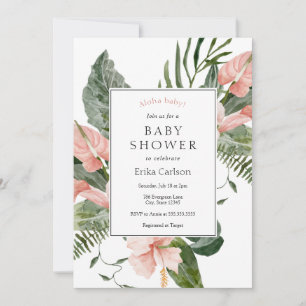Tropical Aloha Baby Shower-inbjudan Inbjudningar
