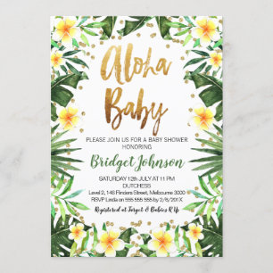 Tropical Aloha BabY Shower-inbjudan Inbjudningar