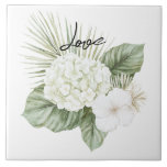 Tropical Aloha Beach Hydrangea Blommigt Bröllop Kakelplatta<br><div class="desc">Tropical Aloha strite hydrangea blommor bröllop möhippa</div>