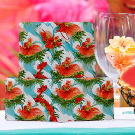 Tropical Aloha Blommigt Botanical Watercolor Presentpapper