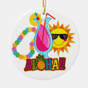 Tropical ALOHA Cocktail - SRF Julgransprydnad Keramik