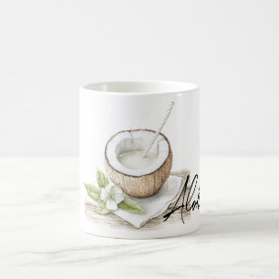 Tropical Aloha Coconut Flower Kaffemugg
