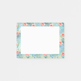 Tropical Aloha Hibiscus Blommigt Post-it Block