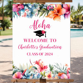 Tropical Aloha Luau Studenten 2024 Välkommen Poster