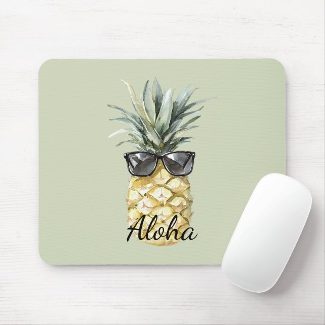 Tropical Aloha Pineapple with Sunglasses Musmatta (Med mus)