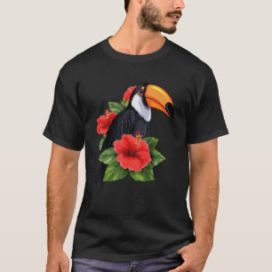 Tropical Animal Exotic Toucan Fl för regnskog T Shirt