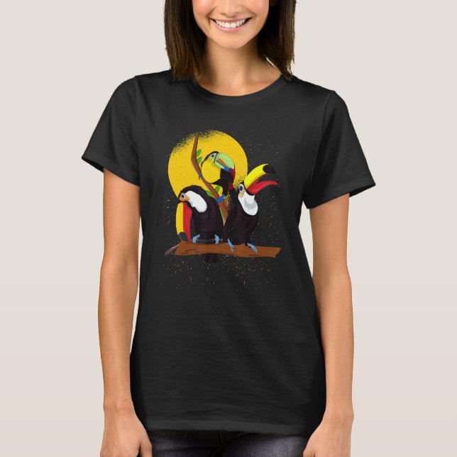 Tropical Animal Exotic Toucan från regnskog T Shirt (Framsida)