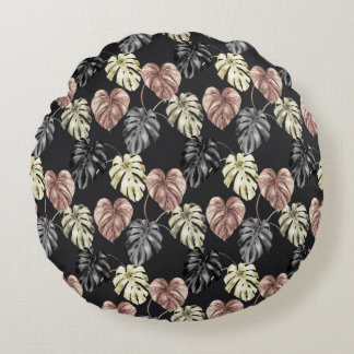 Tropical Animal Print &Grey Series Design 31 Rund Kudde