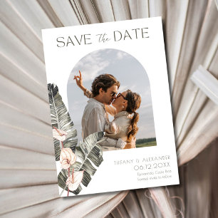 Tropical Arch Photo Beach Wedding Spara Datumet
