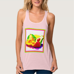 Tropical Avocado, Strawberry och Mango. Köp nu Linne Med Racerback