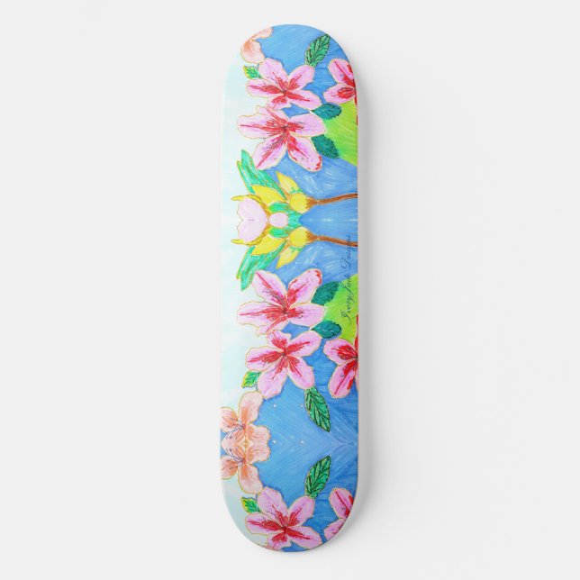 Tropical Azalea Skateboard Ariella & Lily Designin (Framsida)