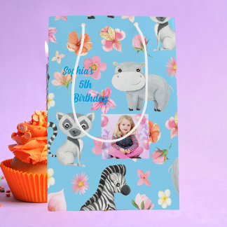 Tropical Baby djur Gift Bag för barn Birthday
